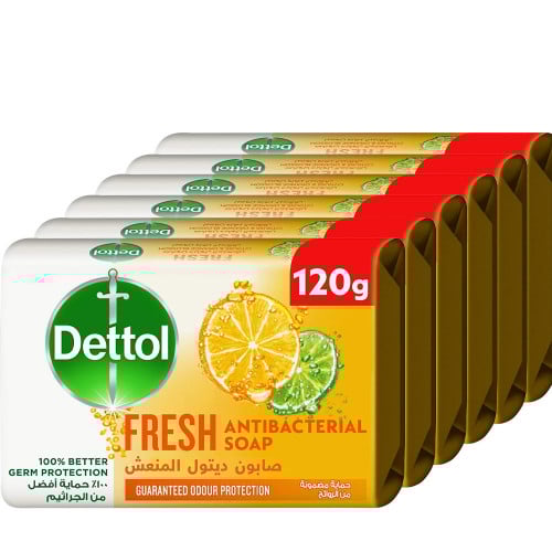 صابون ديتول المنعش مكعبات 120جم × 6 حبة