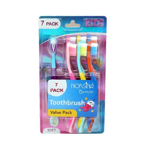 نورسين فرشاة اسنان للاطفال ناعمة عبوة اقتصادية - 7...
