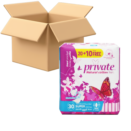 [كرتون] برايفت فوط صحية نسائية ماكسي حجم كبير بالأ...