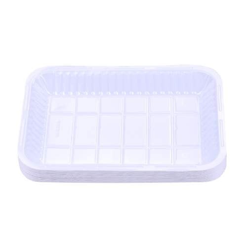 صحن بلاستيك رقم 3 مستطيل 50 حبة من بلاسكو