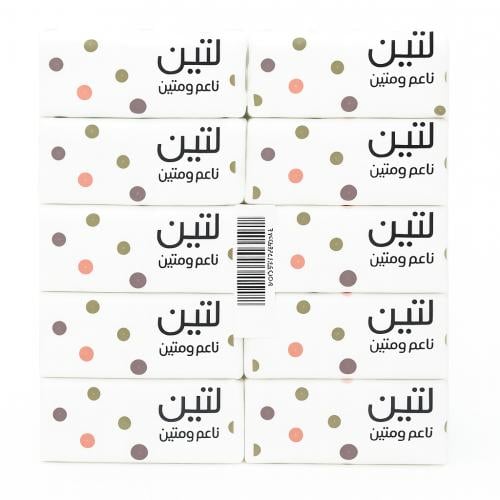 مناديل لتين 600 منديل مفرد × 10 علبة - 3 طبقات