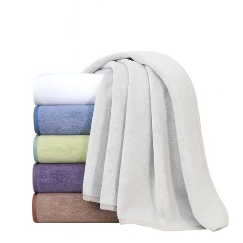 هل مناشف استحمام مطورة مقاس 90 × 50 سم - لون عشوائ...