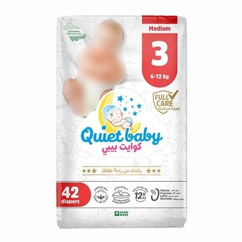 كوايت بيبي حفاضات اطفال مقاس (3) عبوة 42 حفاضة