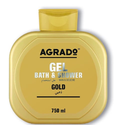 اغرادو جل استحمام للجسم ذهبي 750 مل