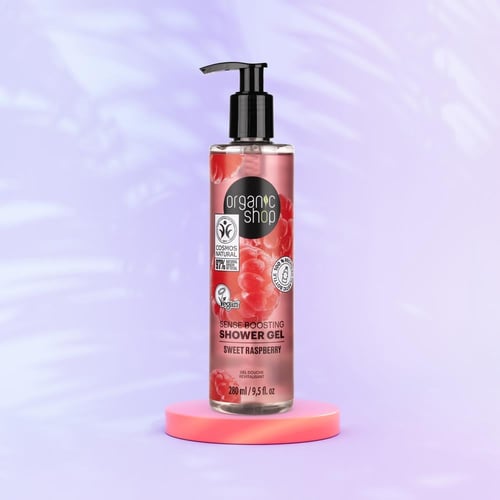 اورجانيك شوب جل استحمام تعزيز الإحساس بتوت العلّيق...