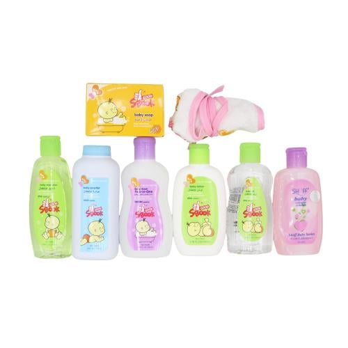 سبوك طقم العناية بالاطفال مكون من 8 قطع (مريلة، بو...