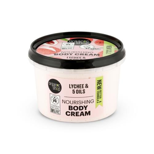 اورجانيك شوب كريم مغذي للجسم برائحة الليتشي 250مل