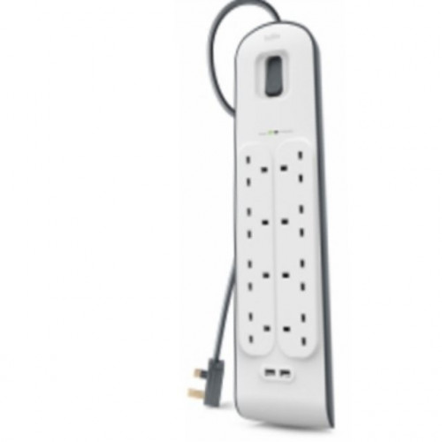 توصيلة كهرباء belkin بلكن 8 فتحات + منفذين USB بطو...