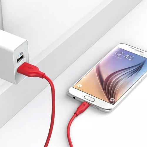 سلك شاحن انكر مايكرو جالكسي usb ربل 90 سم يعمل على...