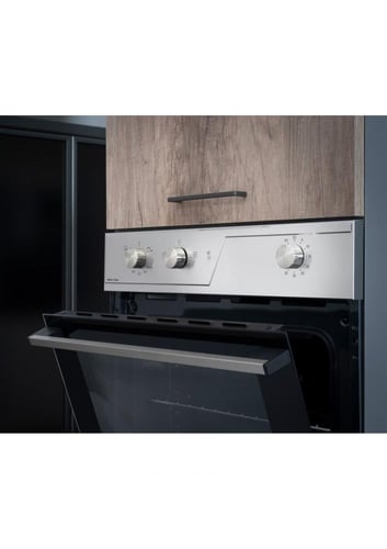 فرن جليم جاز بلت ان غاز 59.7 سم - 64 لتر - فضي وأس...