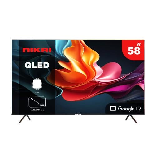 نيكاي شاشة سمارت 58 بوصة QLED بنظام جوجل 4K UHD -...