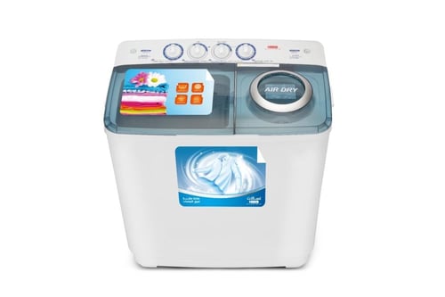 غسالة هام حوضين 8 كيلو أبيض HWM8000-25N
