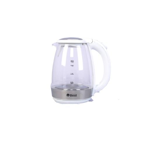 غلاية ماء تكنو بيست زجاج مع قاعدة استيل 1.7 لتر لو...