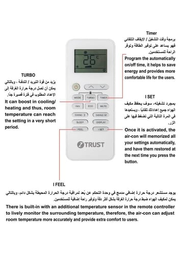 زيترست مكيف سبليت 21600 وحدة بارد وحار - ZT24H