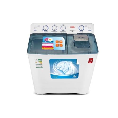 هام غسالة 14 كيلو حوضين - أبيض - HWM14000-21N