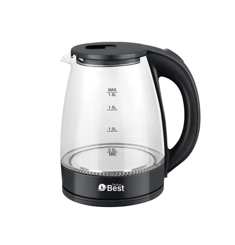 غلاية زجاجية تكنو بيست ، 1.8 لتر ، الجهد: 220-240...