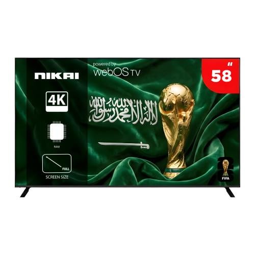 شاشة ذكية نيكاي 58 بوصة نظام ويبوس نظام صوتي دولبي...