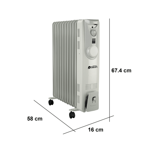 دفاية تكنو بيست 11 ريشة - 300 واط لون أبيض موديل B...