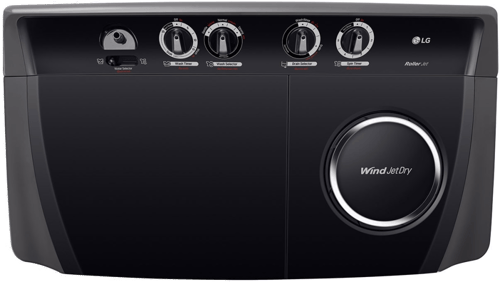 غسالة LG حوضين 14 كيلو تحميل علوي 3 برامج لون أسود...