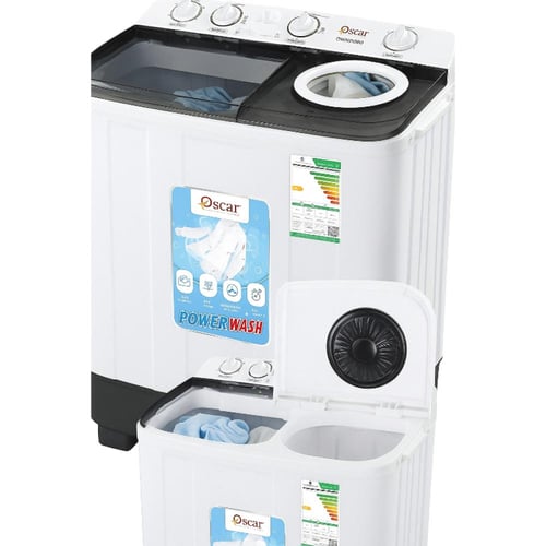 اوسكار غسالة ملابس حوضين تحميل علوي 10 كيلو - أبيض...