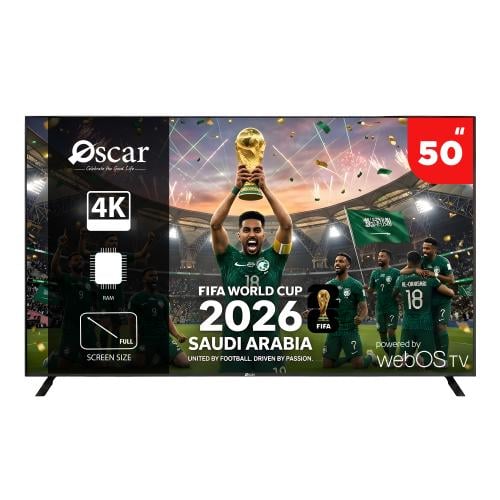 اوسكار شاشة الذكية 50 بوصة WebOS بدقة 4K - إطار نح...