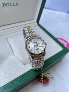 رولكس 31 ملم ميناء فضي