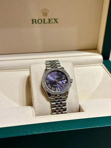 رولكس 36 ملم ميناء بنفسجي