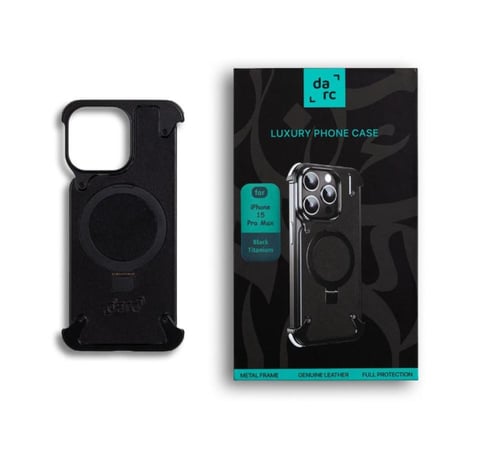 دارك - جراب جلد لهاتف الايفون 14 مقاوم للصدمات اسو...