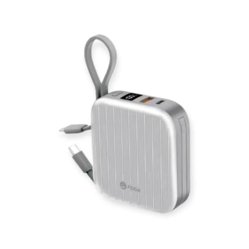 اصغر باور بنك من فيدا 10000 بمنفذين منافذ USB+PD ك...