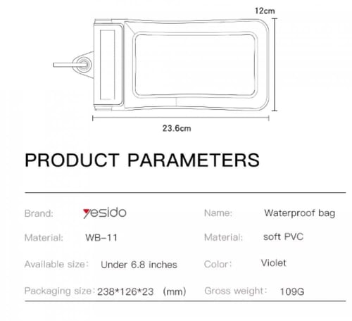 جراب هاتف مقاوم للماء من Yesido لجميع أجهزة الجوال