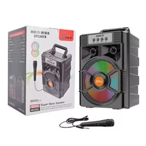 مكبر صوت من sing-e مع mic قوة 3000 مللي أمبير
