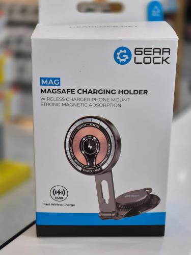 جير لوك - حامل جوال مع شحن ماج سيف للسيارة بقوة 15...