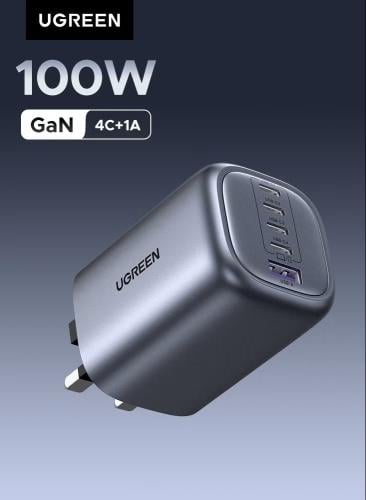 شاحن جداري 100 واط مخرجين PD ومخرج يو اس بي من UGR...