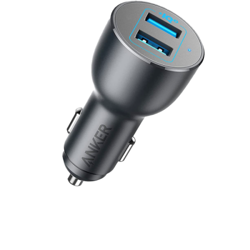 شاحن سيارة من انكر مدمج للغاية بقدرة 24 وات مزود ب...