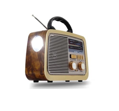 راديو HI-FI بثلاث قنوات FM - AM - SW ذهبي/بني/أسود...