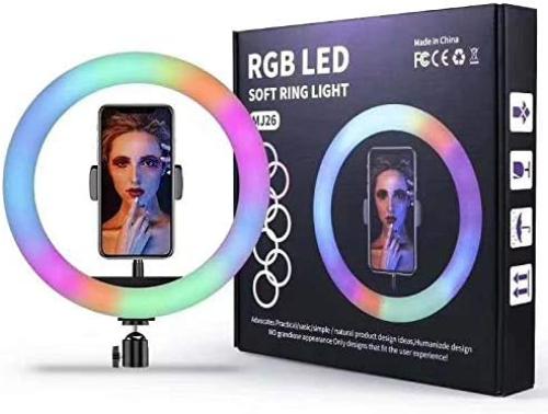 Powerpak MJ26 مصباح دائري RGB مقاس 10 بوصات