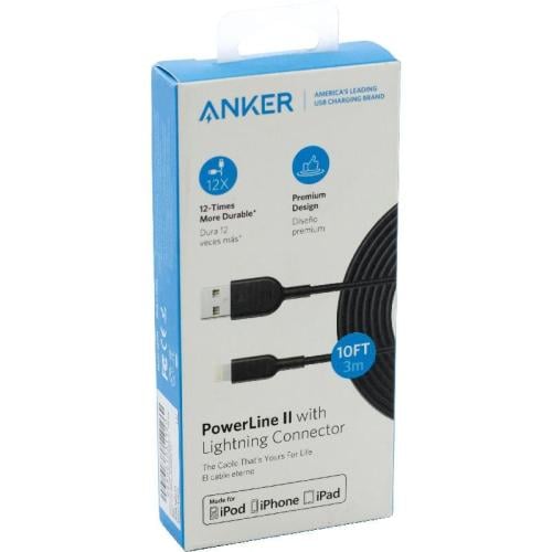 كابل لايتننج من انكر باورلاين 3 متر ضمان سنتين