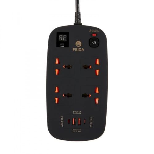 توصيلة فيدا الذكية 4 منافذ 3 متر 3500 واط ضمان سنت...