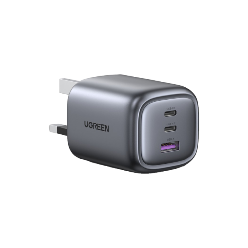 فيش جداري 65 واط يوجرين 2 PD و USB بتقنية GaN رماد...