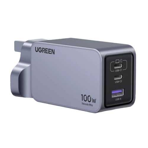 فيش جداري 100 واط يوجرين نيكسود 2 USB-C و USB رماد...