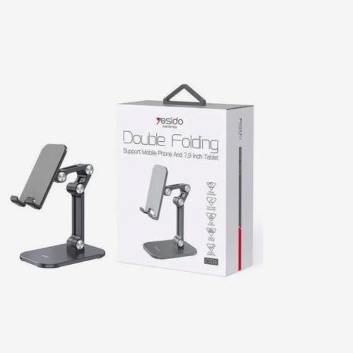 Yesido - حامل أجهزة جوال مكتبي مزدوج قابل للطي م/C...