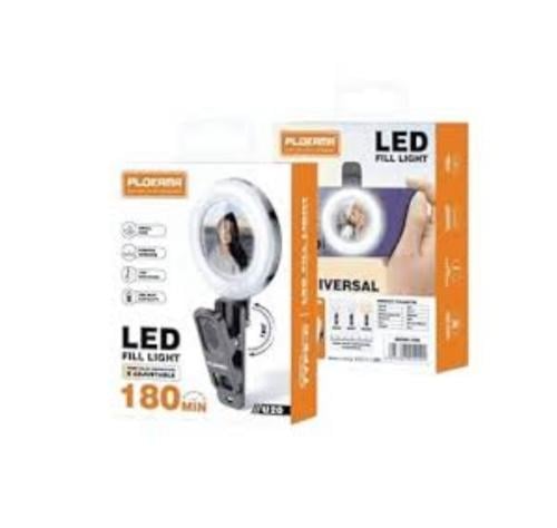 مصباح حلقي صغير مطور بمشبك صغير مع مصباح ليد محمول...