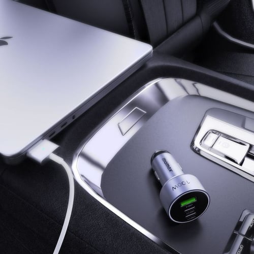 شاحن سيارة موماكس بتقنية ال PD مخرجين لون اسود