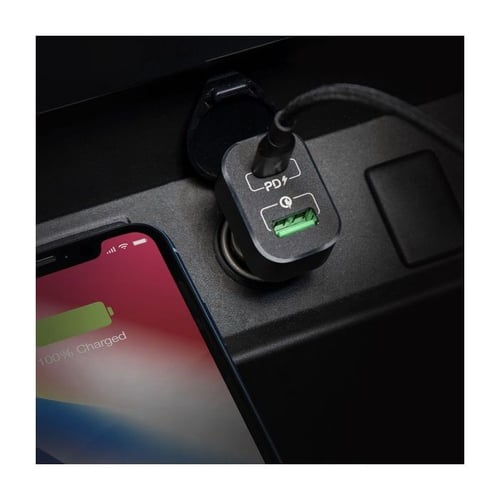 شاحن سيارة موماكس 45 واط بتقنية ال PD مخرجين لون ا...