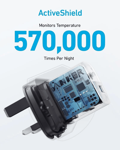 شاحن جداري انكر 33 واط بمنفذين بي دي و يو اس بي اس...