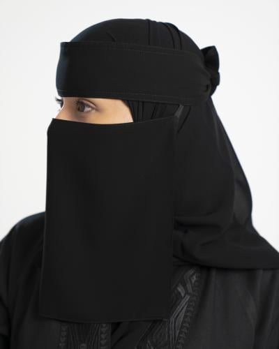 نقاب ربط عريض اسود