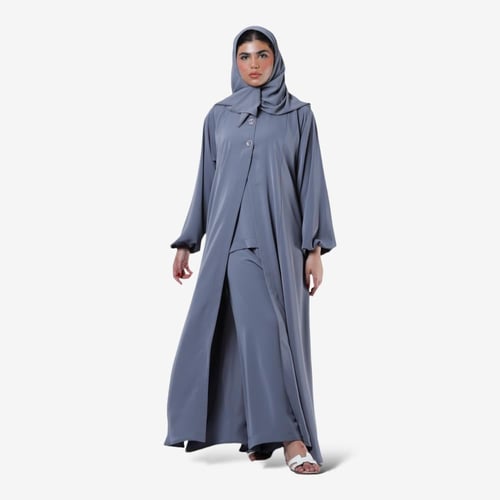 عبايه الحج و العمرة 3 قطع رمادي