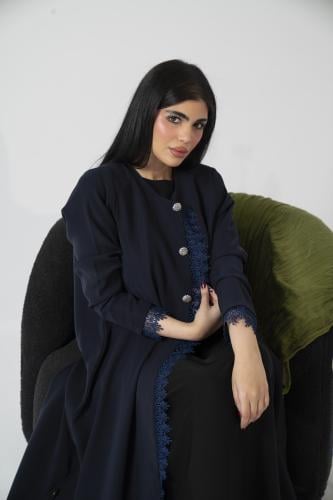 عباية كريب كحلي بكلفة