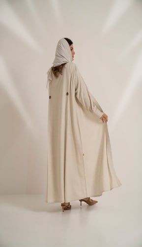 عبايه لنن بيور قلاب - بيج