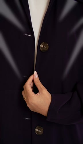 عبايه كريب ياقه قلاب- موف